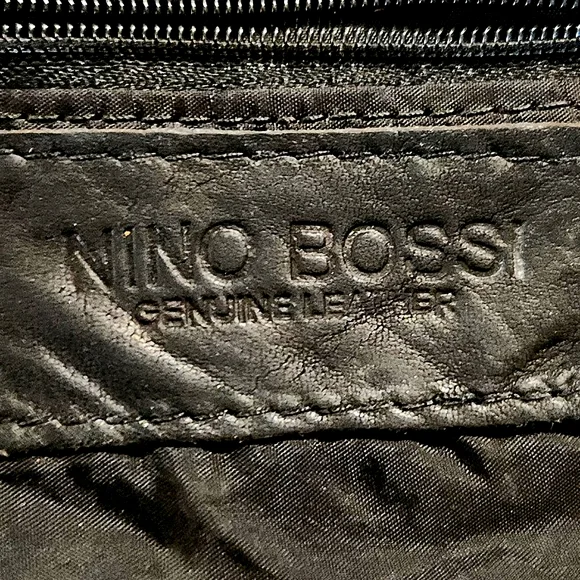 Nino Bossi Genuine Supple Soft Leather Classic Black Shoulder Bag - Picture 6 of 10